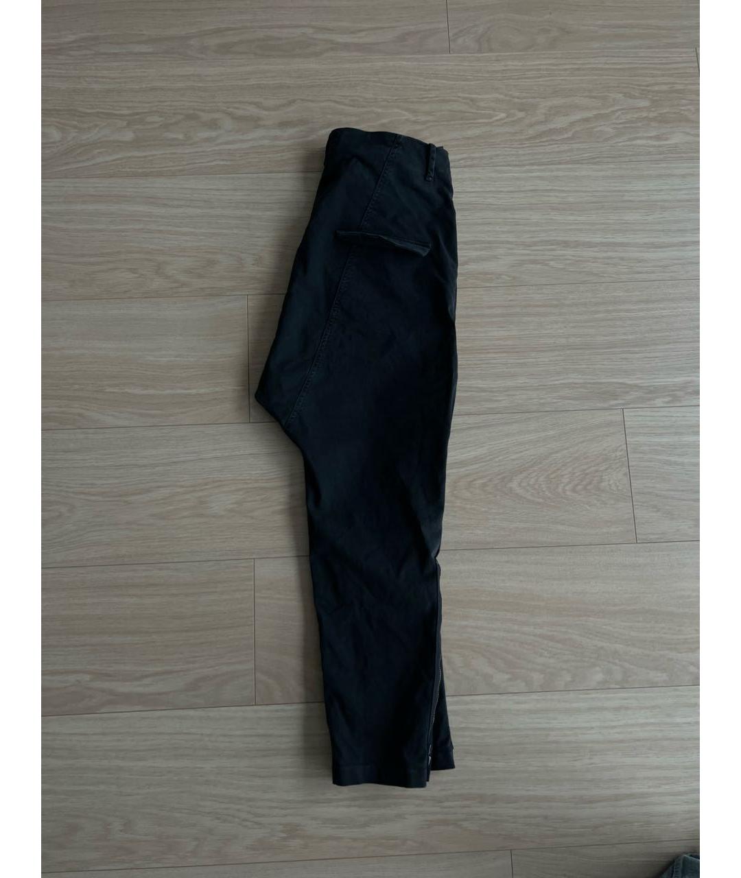 NILI LOTAN Черные хлопковые брюки широкие, фото 3