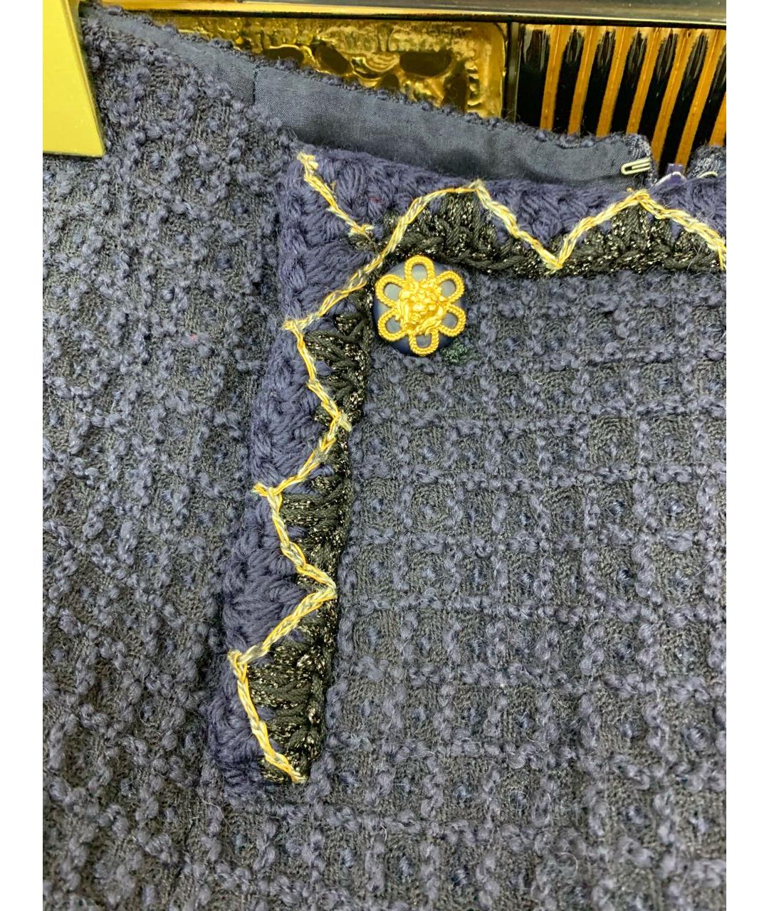 CHANEL Темно-синяя юбка мини, фото 3