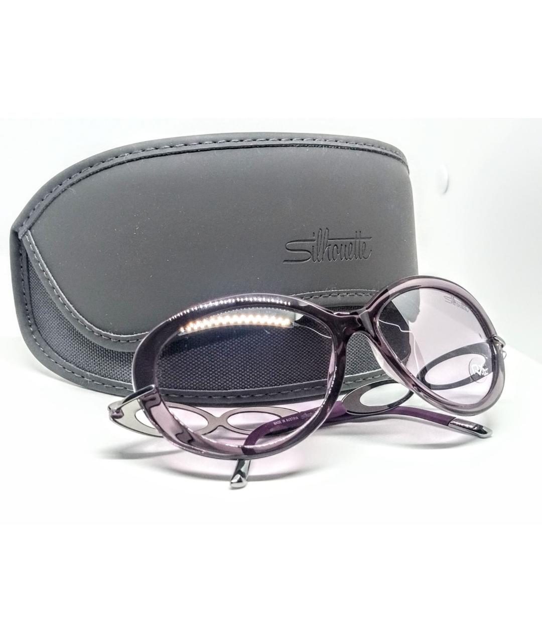 SILHOUETTE Фиолетовые металлические солнцезащитные очки, фото 2