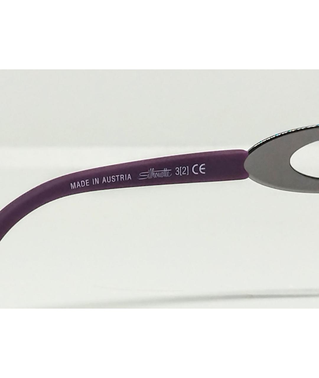 SILHOUETTE Фиолетовые металлические солнцезащитные очки, фото 3
