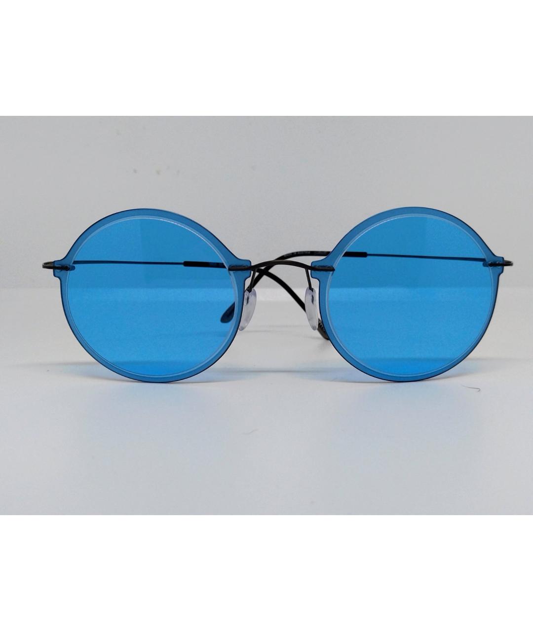 SILHOUETTE Голубые металлические солнцезащитные очки, фото 6