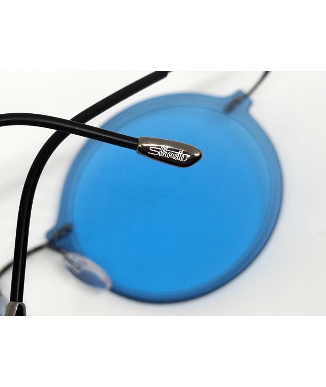 SILHOUETTE Голубые металлические солнцезащитные очки, фото 2