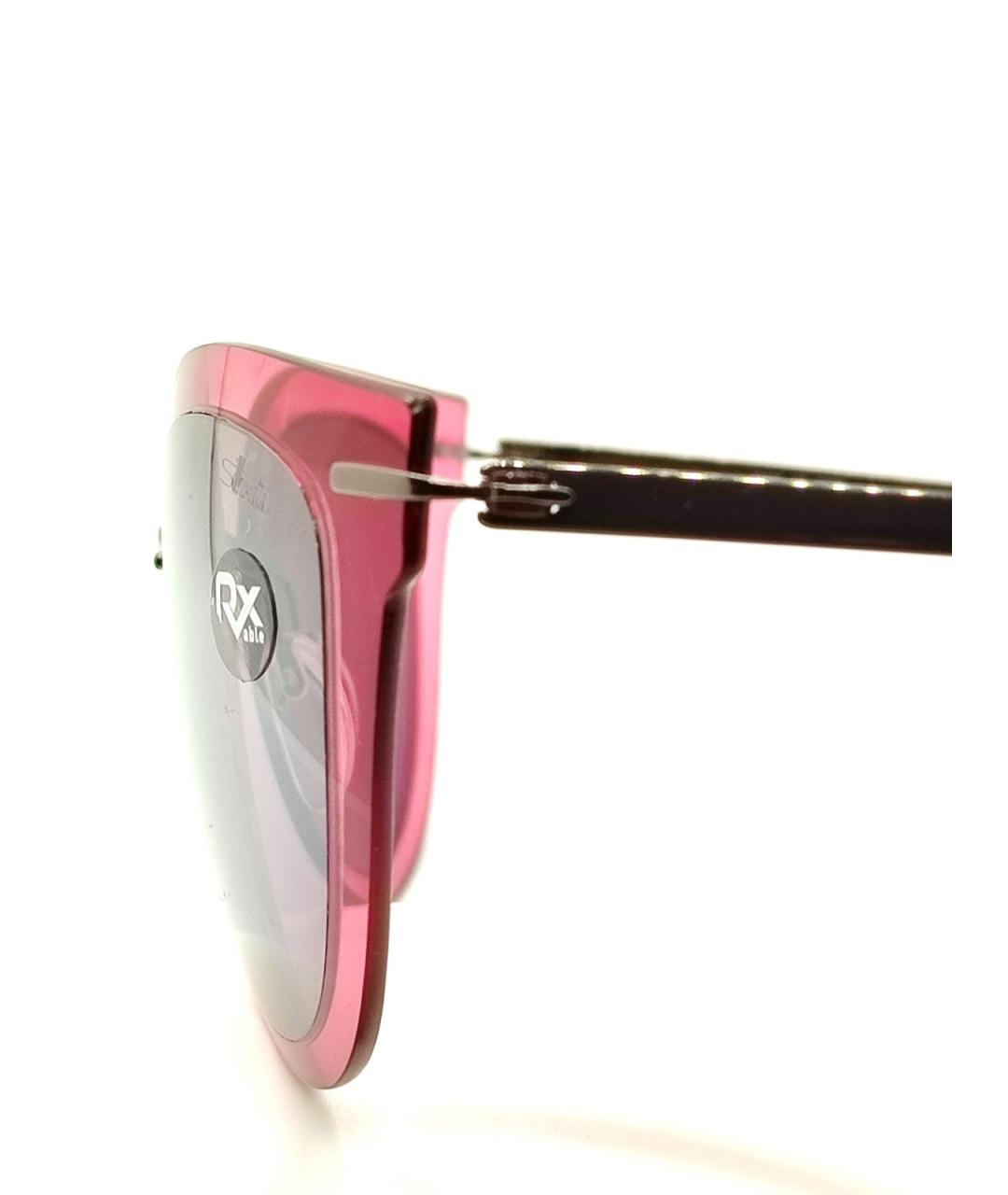 SILHOUETTE Розовые металлические солнцезащитные очки, фото 4