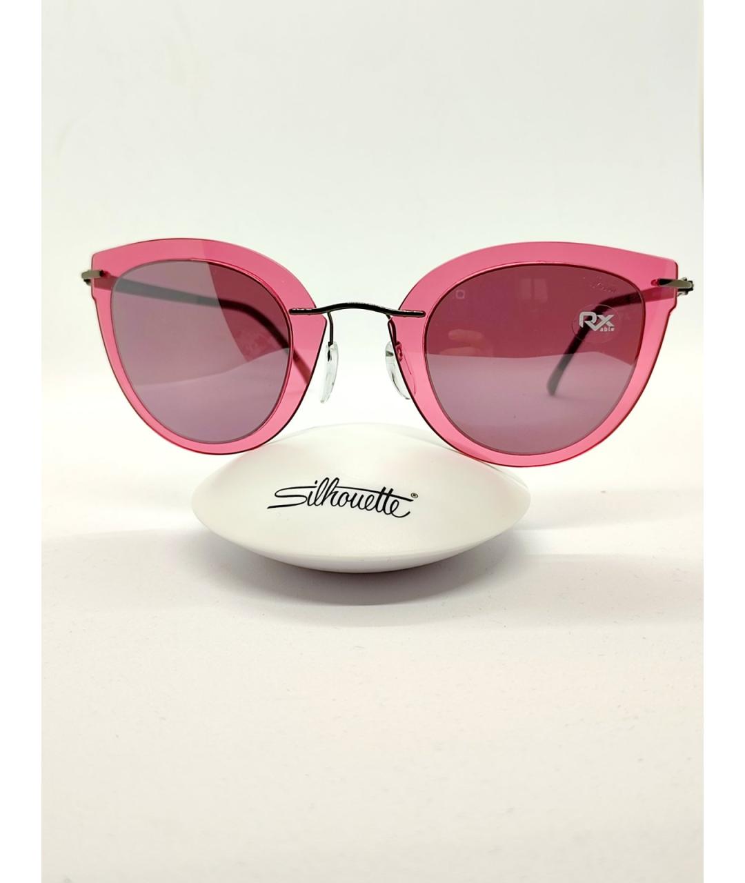 SILHOUETTE Розовые металлические солнцезащитные очки, фото 7