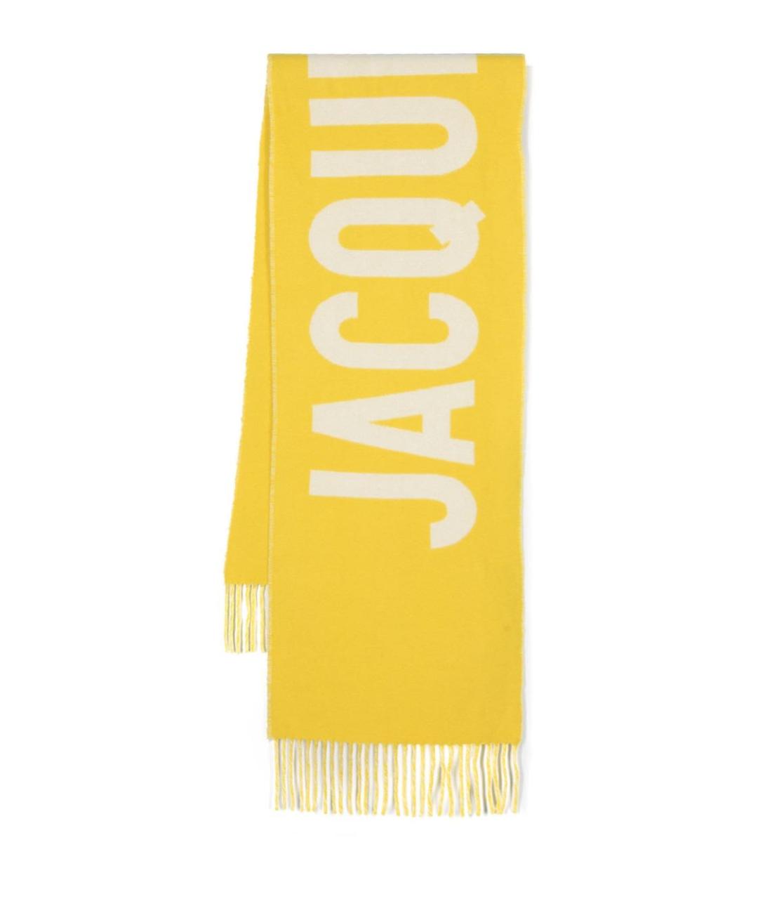 JACQUEMUS Желтый шерстяной шарф, фото 1