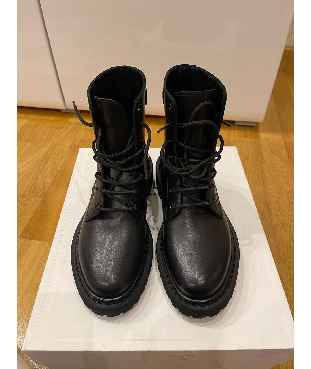 CELINE Черные кожаные ботинки, фото 2