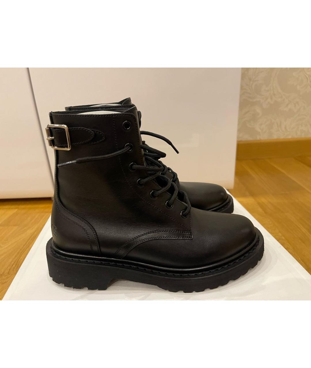 CELINE PRE-OWNED Черные кожаные ботинки, фото 5
