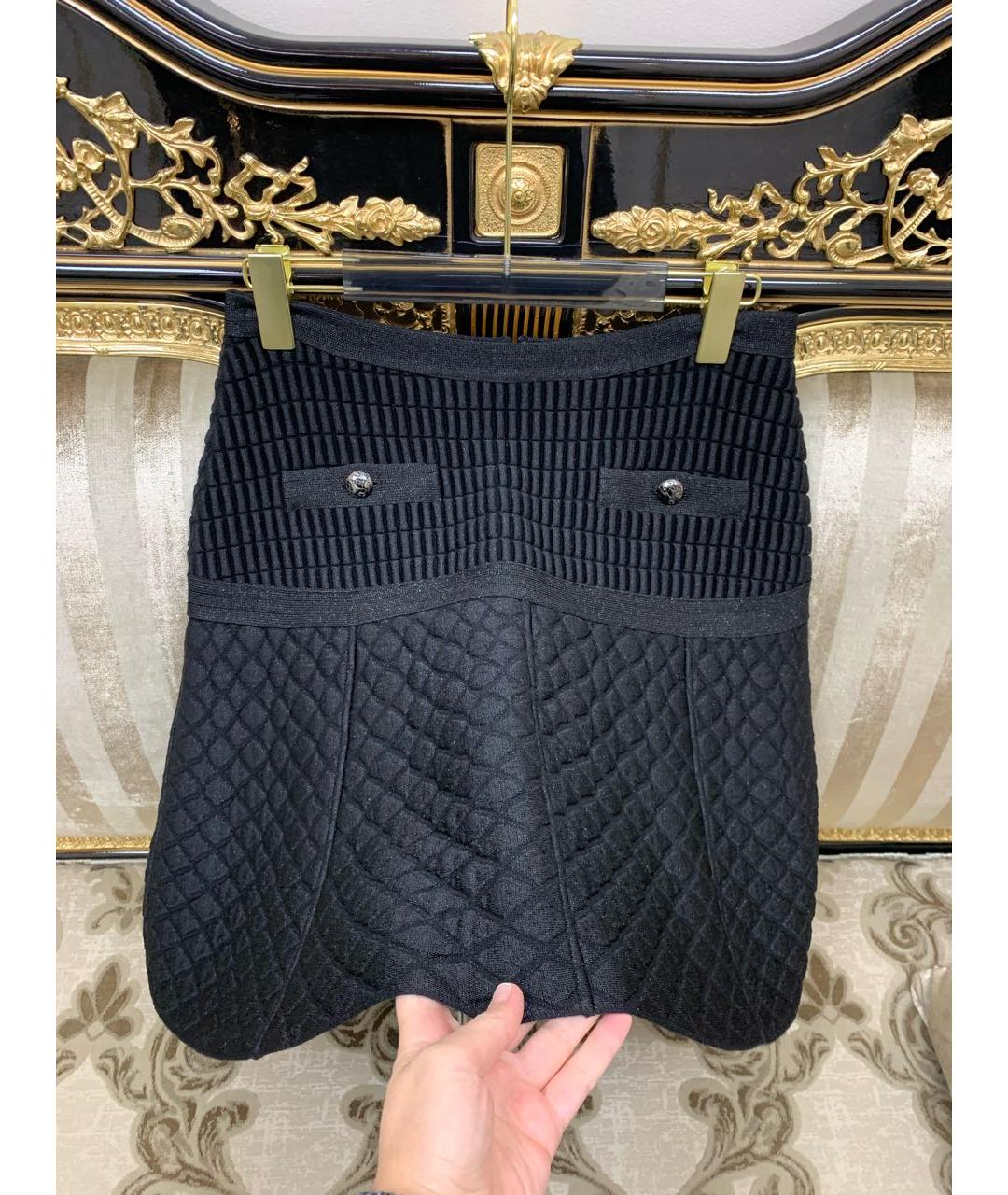 CHANEL Черная юбка мини, фото 2