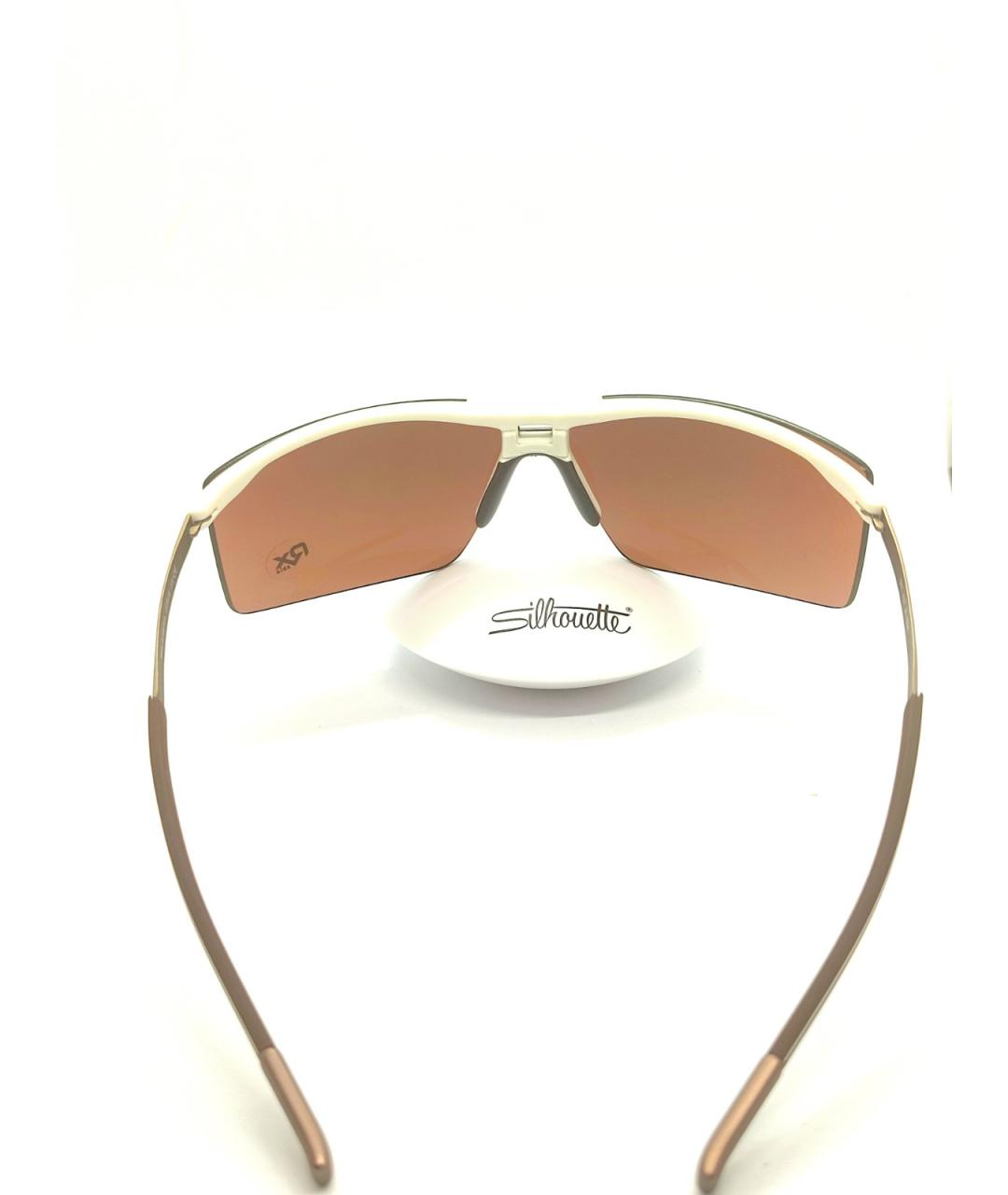 SILHOUETTE Коричневые металлические солнцезащитные очки, фото 3