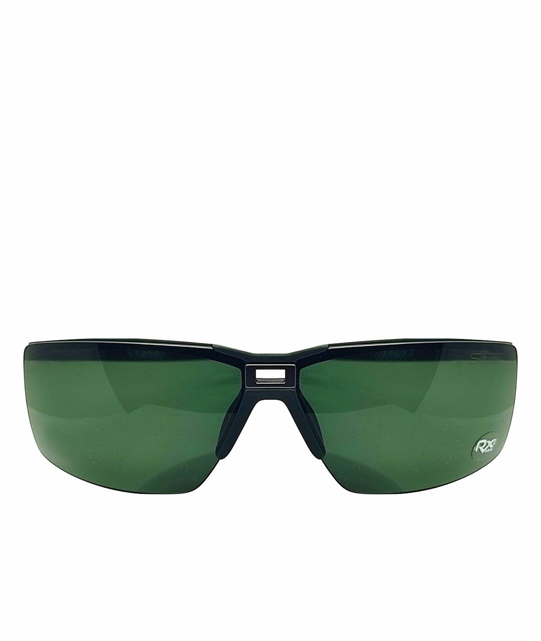 SILHOUETTE Зеленые металлические солнцезащитные очки, фото 1