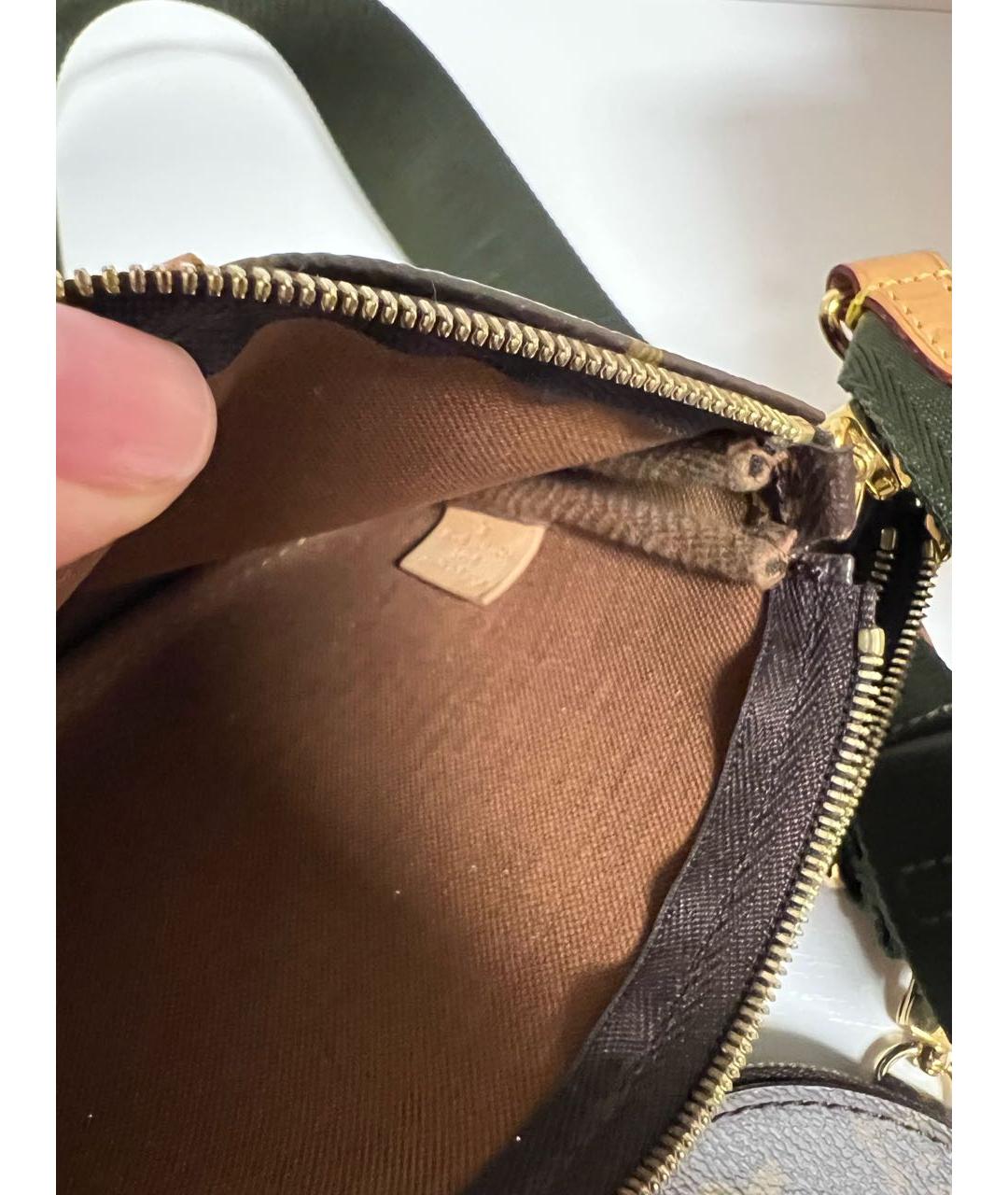 LOUIS VUITTON PRE-OWNED Коричневая сумка через плечо из искусственной кожи, фото 4