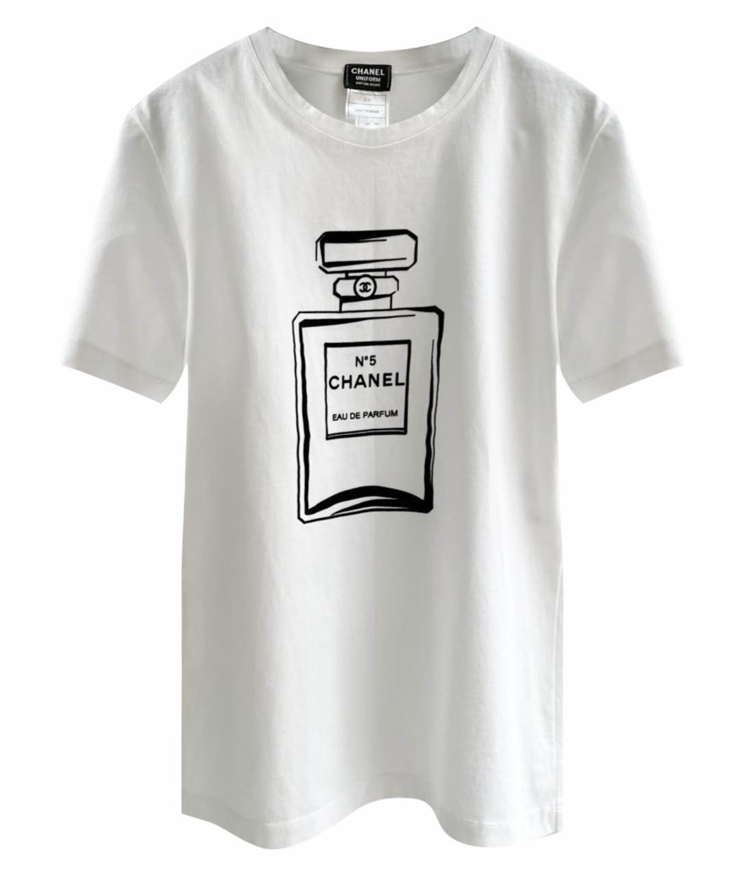 CHANEL Белая хлопковая футболка, фото 1