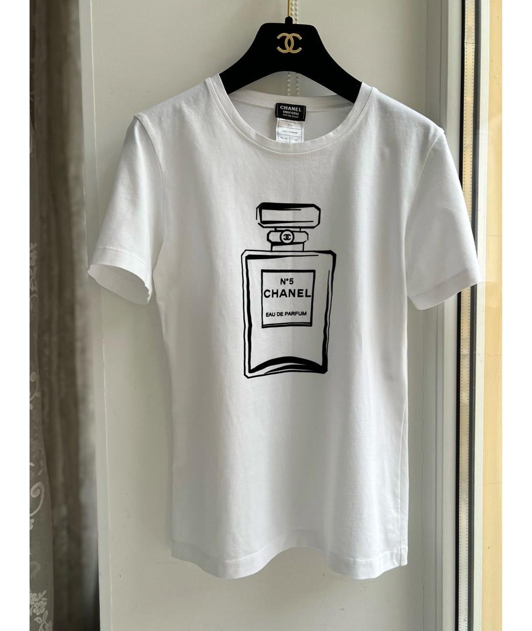 CHANEL Белая хлопковая футболка, фото 5