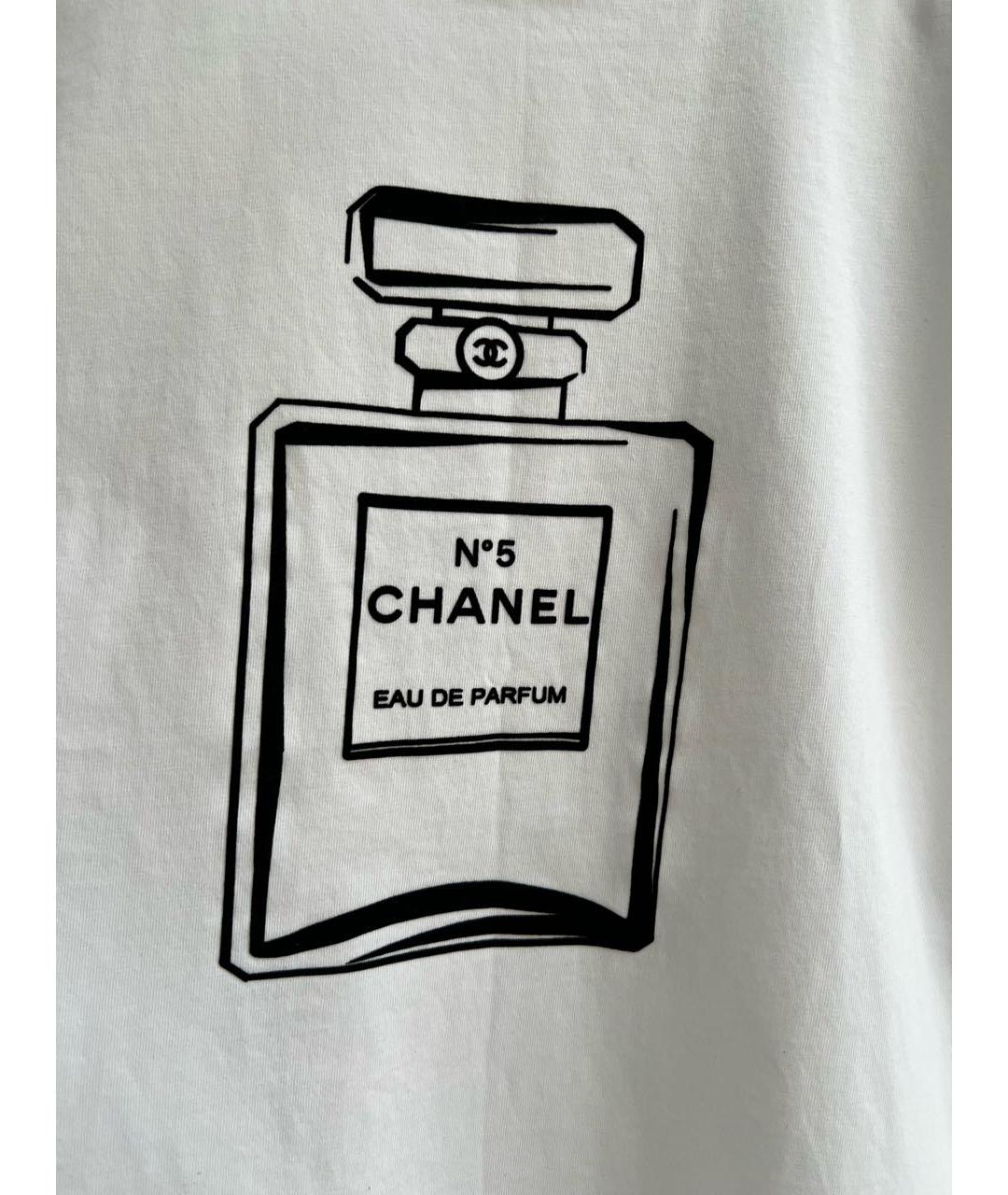 CHANEL Белая хлопковая футболка, фото 2