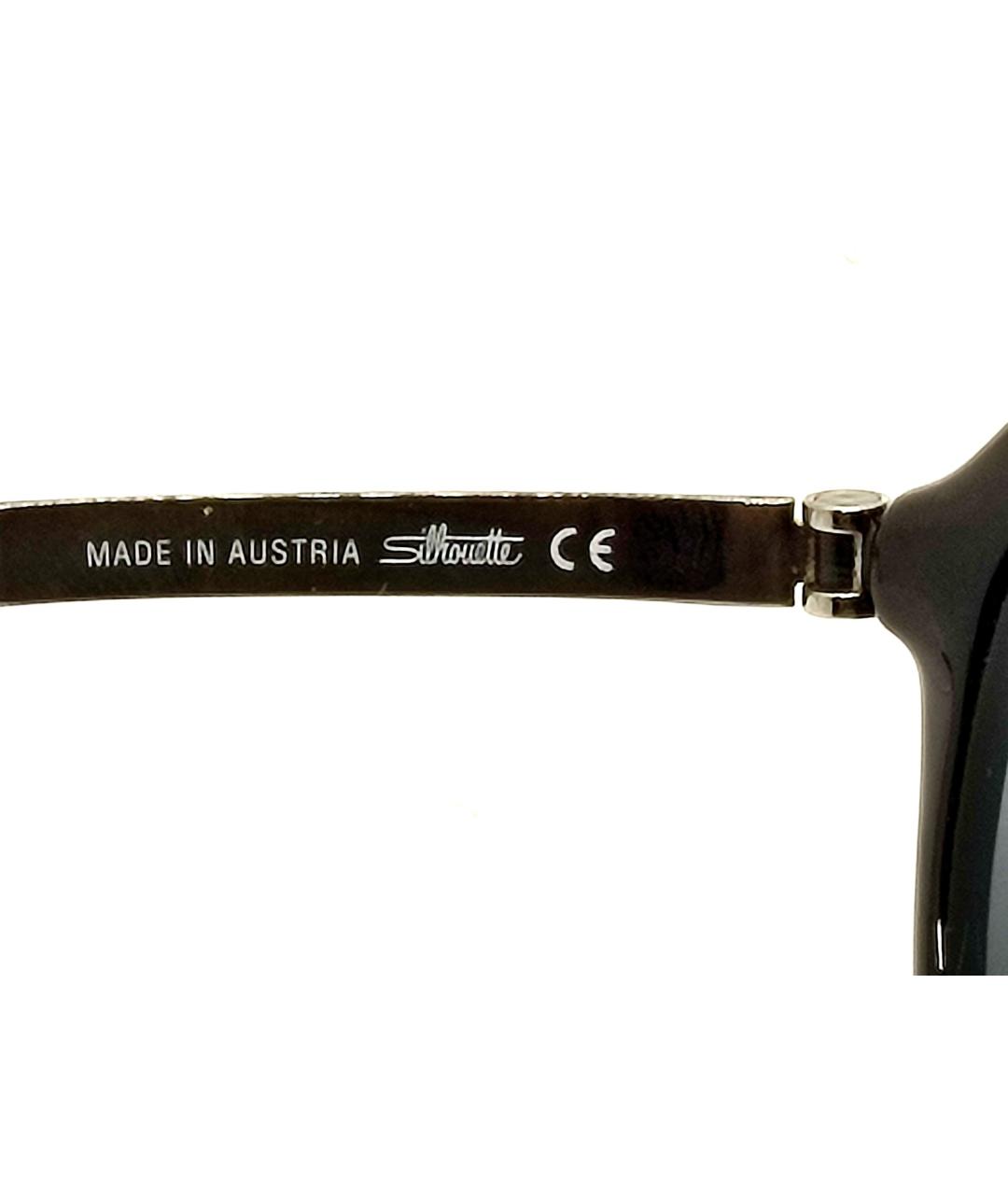 SILHOUETTE Черные металлические солнцезащитные очки, фото 5