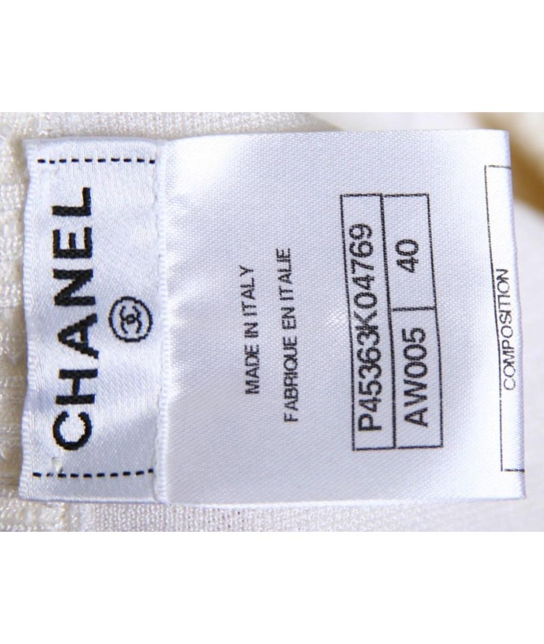 CHANEL Белая вискозная юбка мини, фото 3
