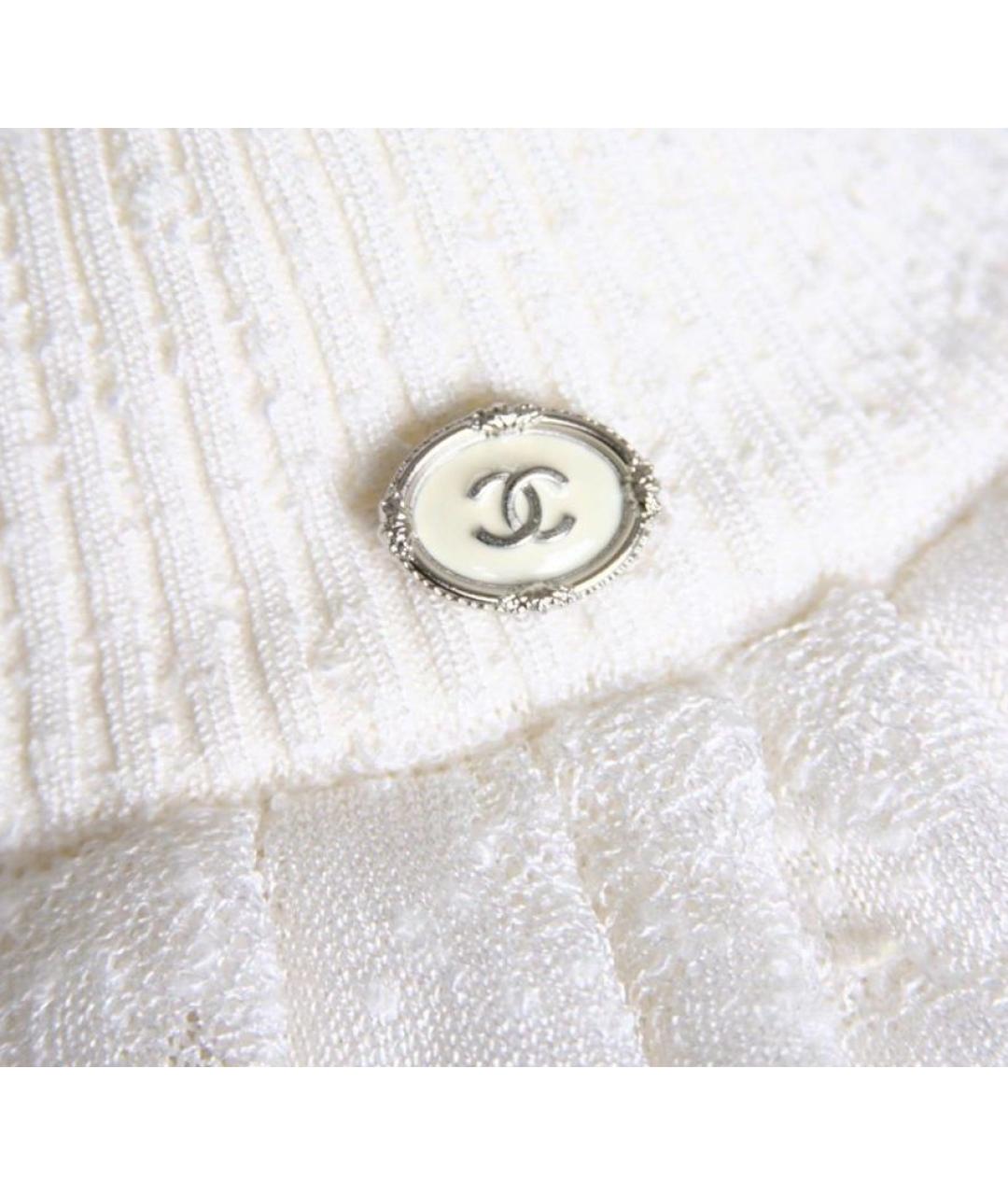 CHANEL Белая вискозная юбка мини, фото 2
