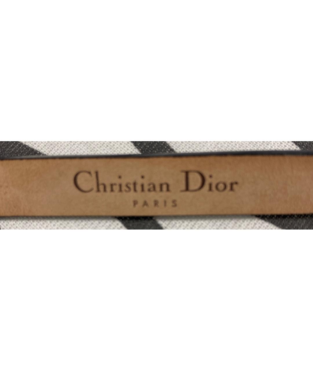 CHRISTIAN DIOR PRE-OWNED Темно-синий кожаный ремень, фото 7