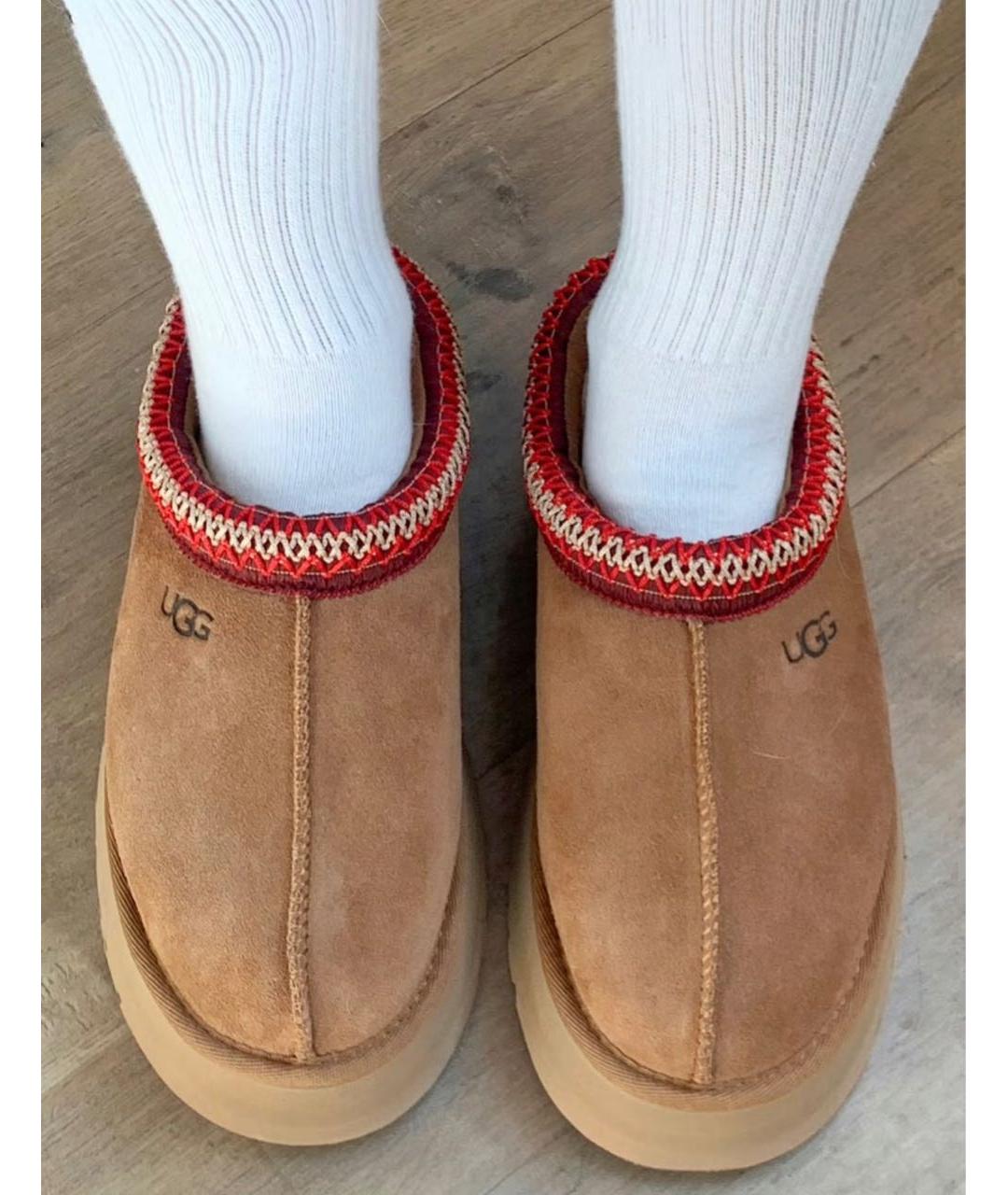UGG AUSTRALIA Бежевые замшевые ботинки, фото 7