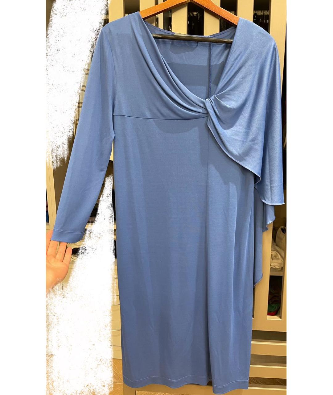 ALBERTA FERRETTI Голубое коктейльное платье, фото 7