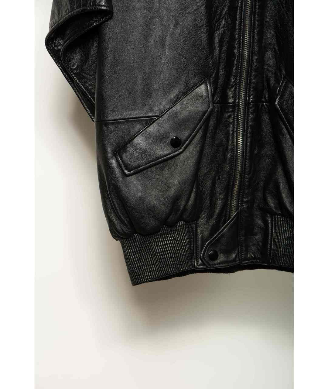 SAINT LAURENT Черный кожаный жилет, фото 4