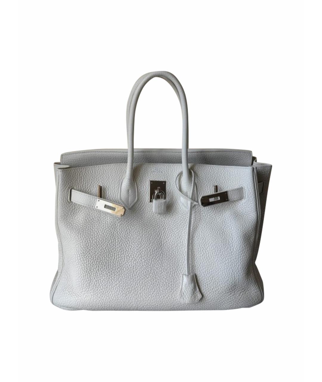 HERMES PRE-OWNED Белая кожаная сумка с короткими ручками, фото 1