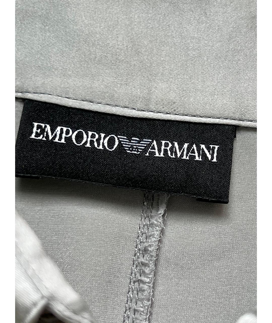 EMPORIO ARMANI Серая шелковая блузы, фото 4