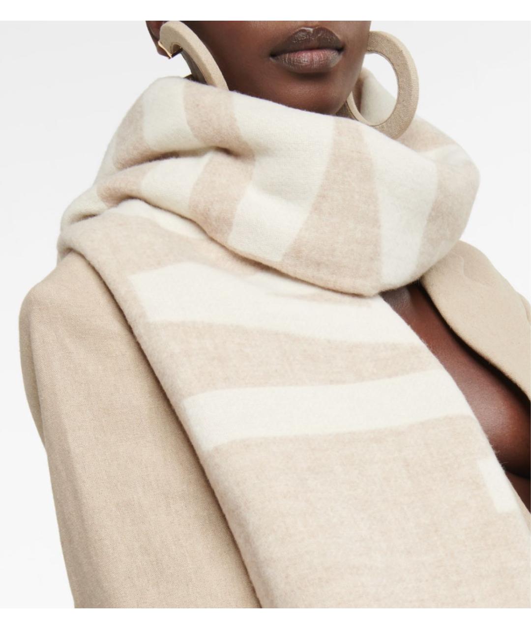 JACQUEMUS Бежевый шарф, фото 5