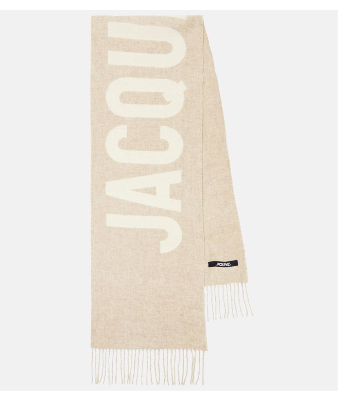 JACQUEMUS Бежевый шарф, фото 6