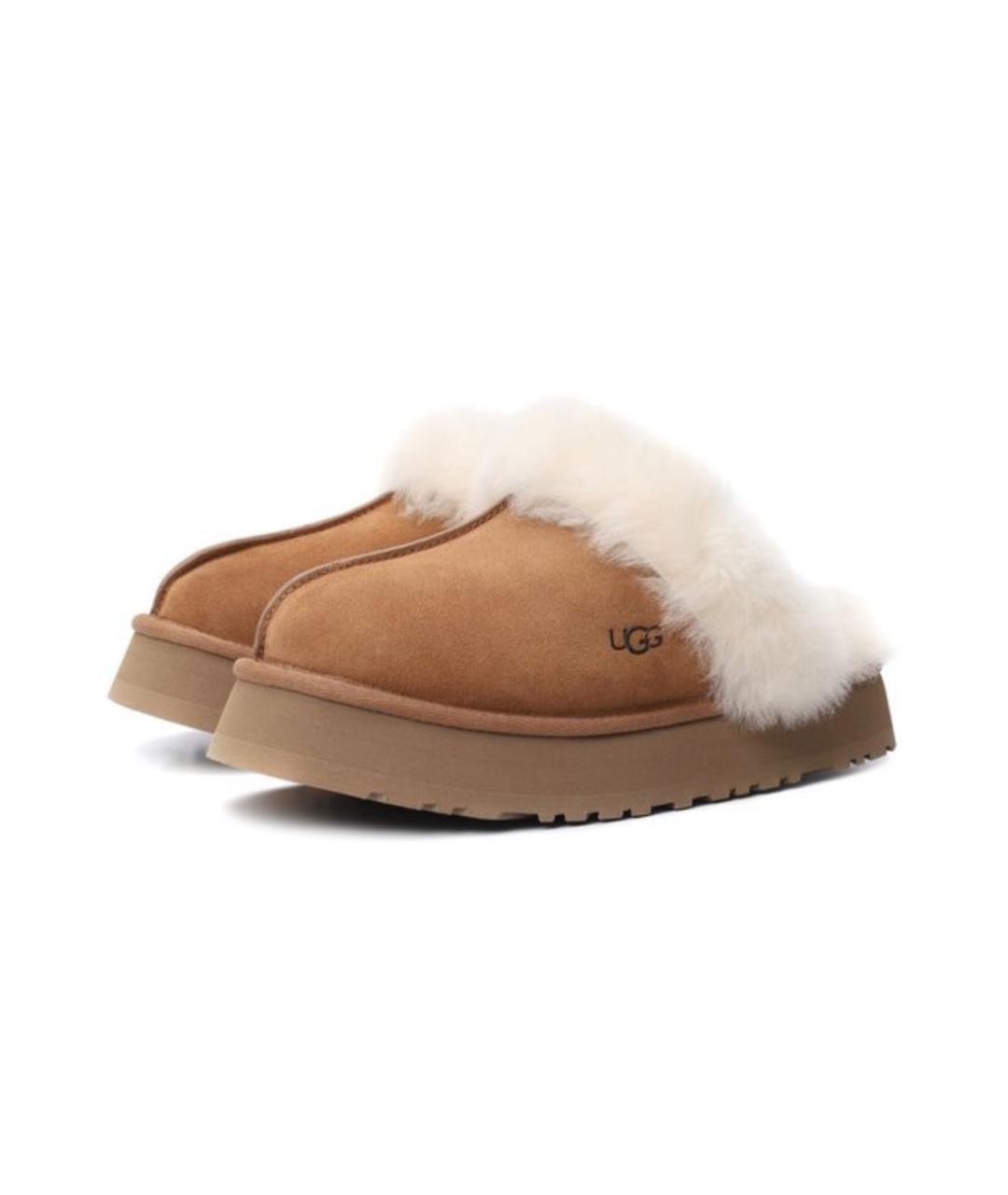 UGG AUSTRALIA Бежевые мюли, фото 2