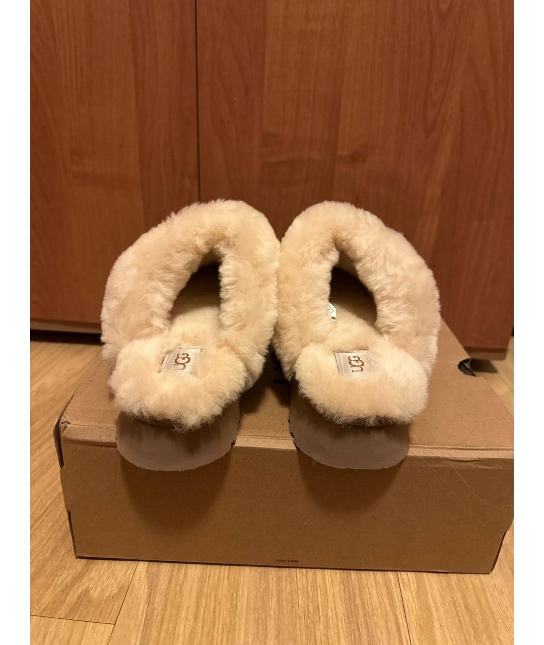 UGG AUSTRALIA Бежевые мюли, фото 3