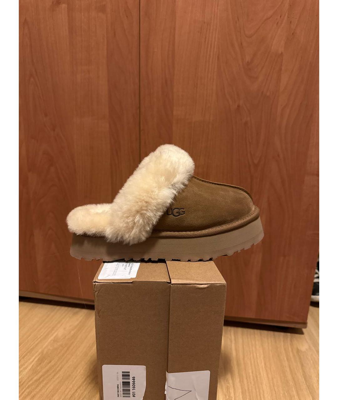 UGG AUSTRALIA Бежевые мюли, фото 4