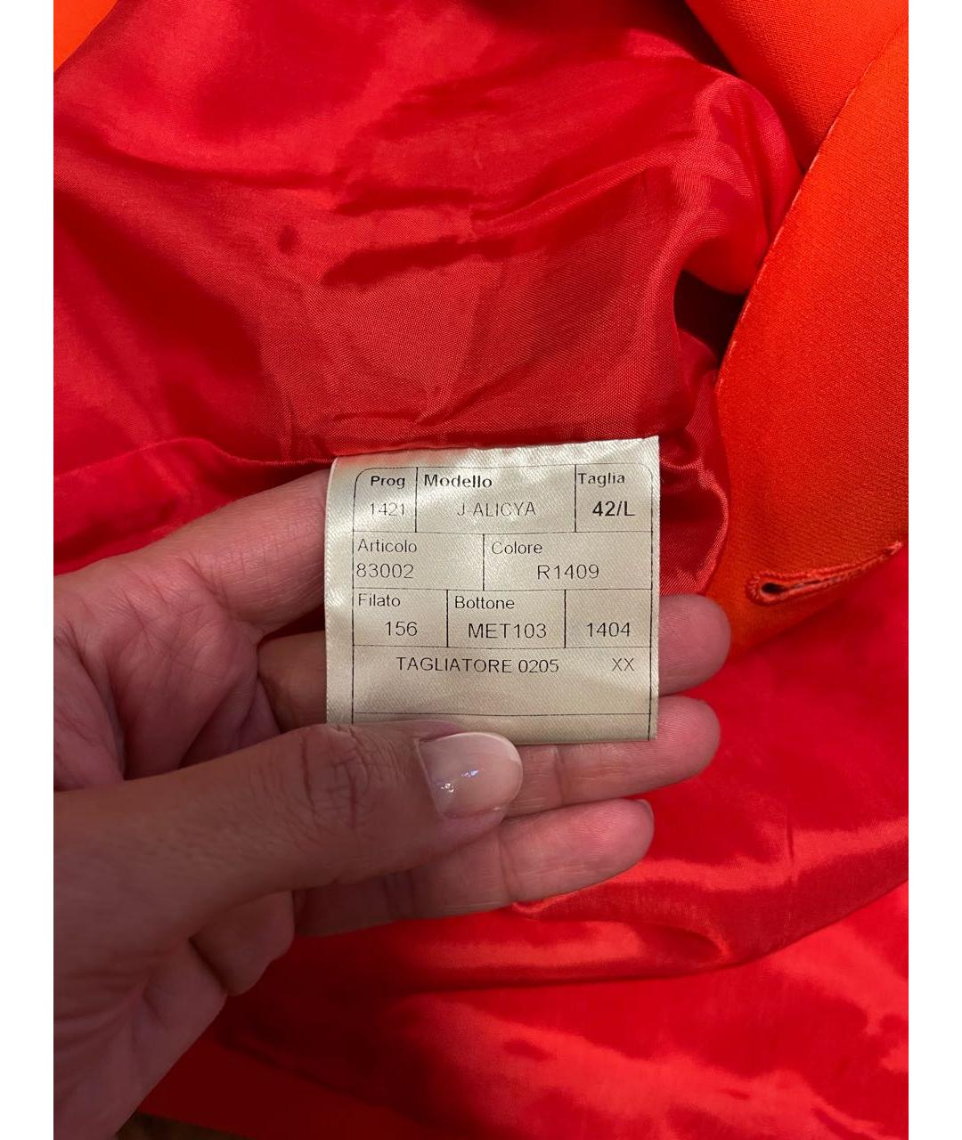 TAGLIATORE Красный полиэстеровый жакет/пиджак, фото 6