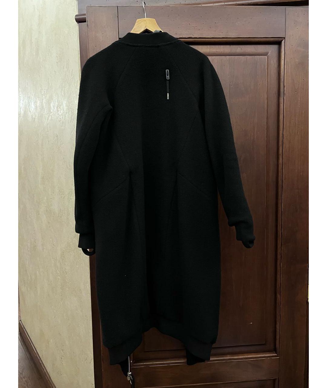 BORIS BIDJAN Черное шерстяное пальто, фото 2