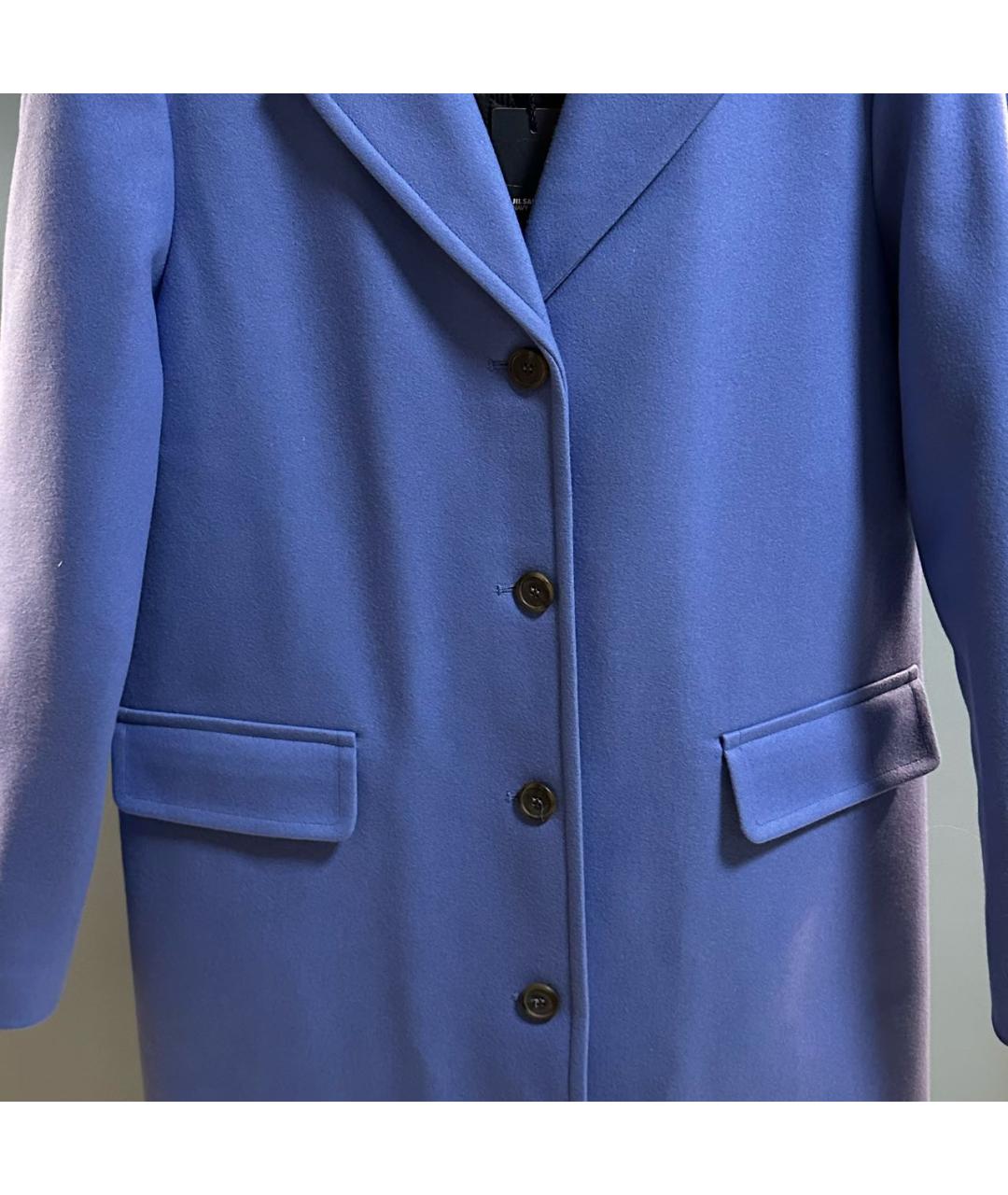 JIL SANDER NAVY Синее шерстяное пальто, фото 4