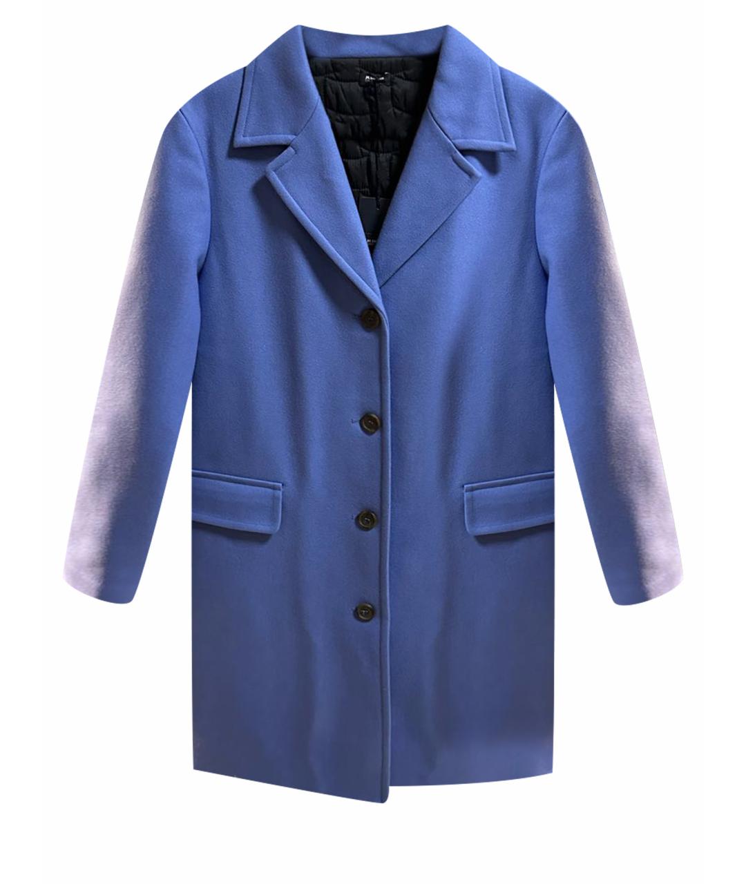 JIL SANDER NAVY Синее шерстяное пальто, фото 1