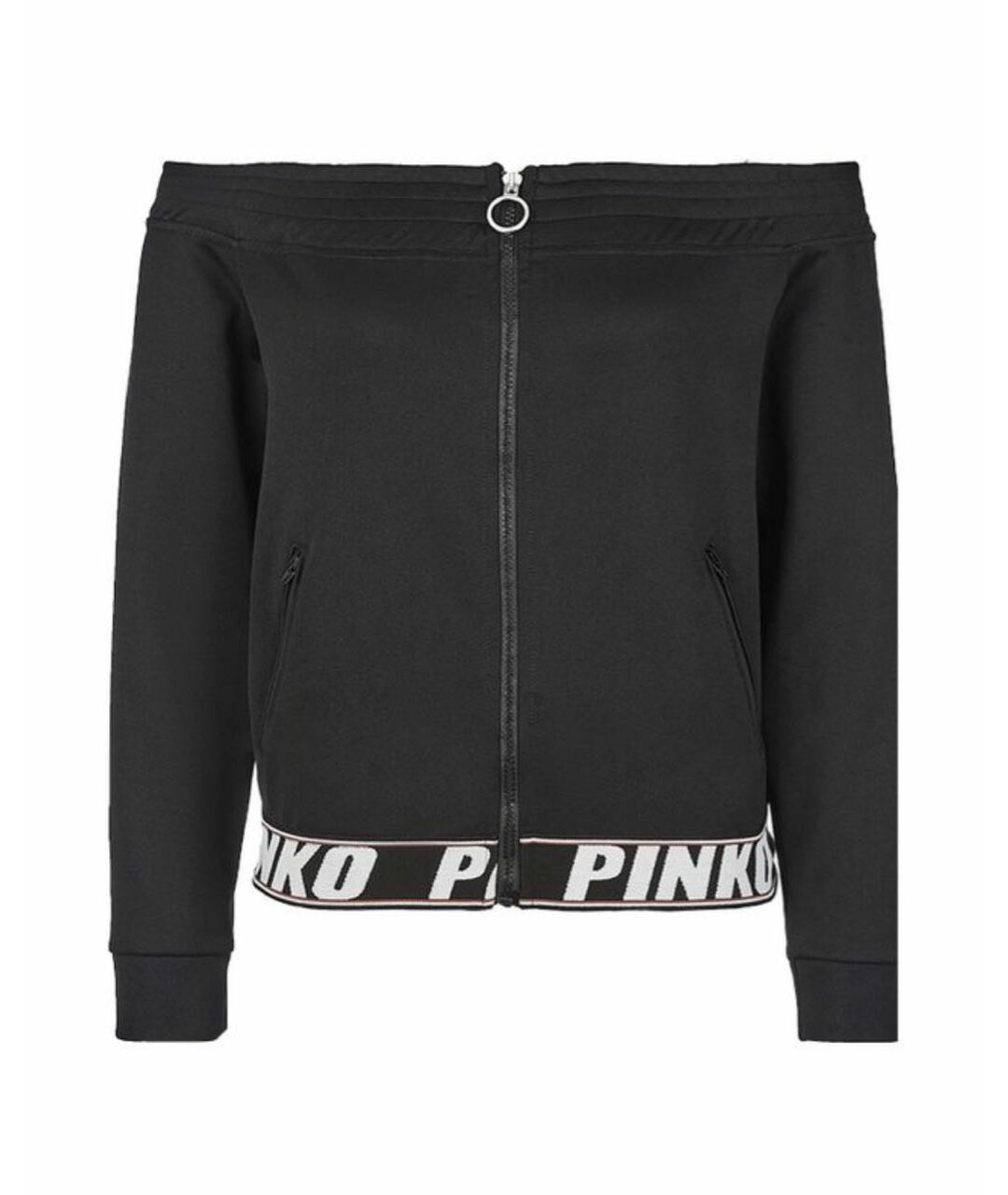 PINKO Черный полиэстеровый джемпер / свитер, фото 1