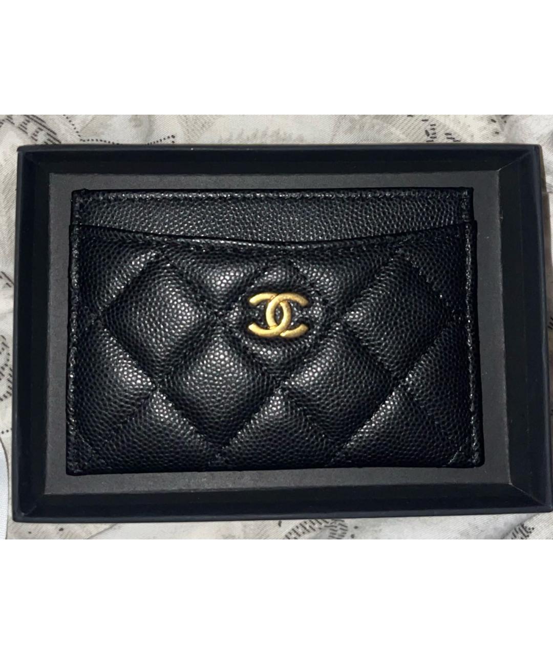 CHANEL Черный кожаный кардхолдер, фото 8