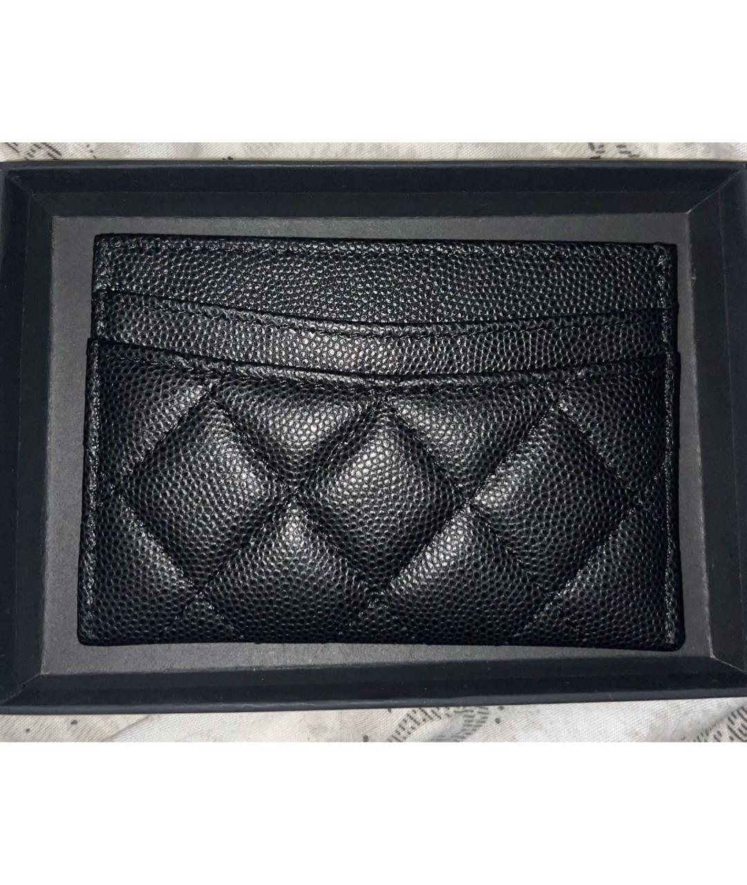 CHANEL Черный кожаный кардхолдер, фото 3