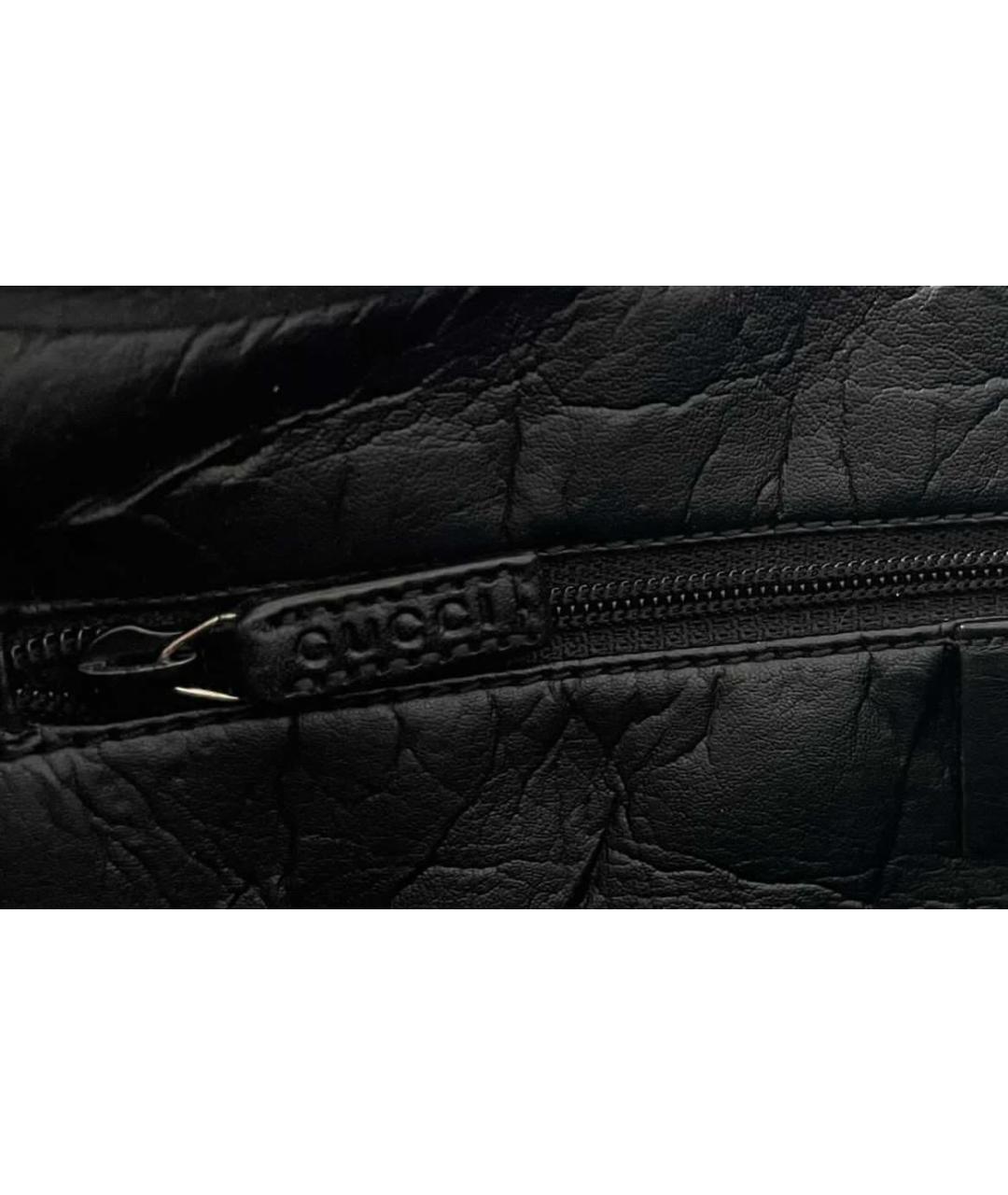 GUCCI Черная тканевая сумка с короткими ручками, фото 7