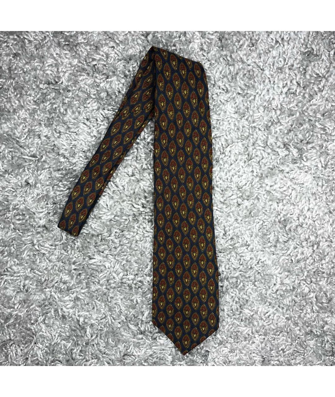 LUCIANO BARBERA Коричневый шелковый галстук, фото 3