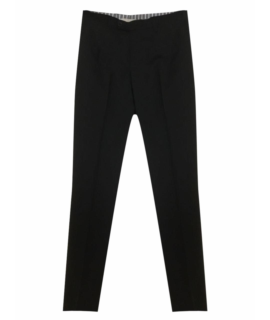 BILANCIONI Черные шерстяные классические брюки, фото 1