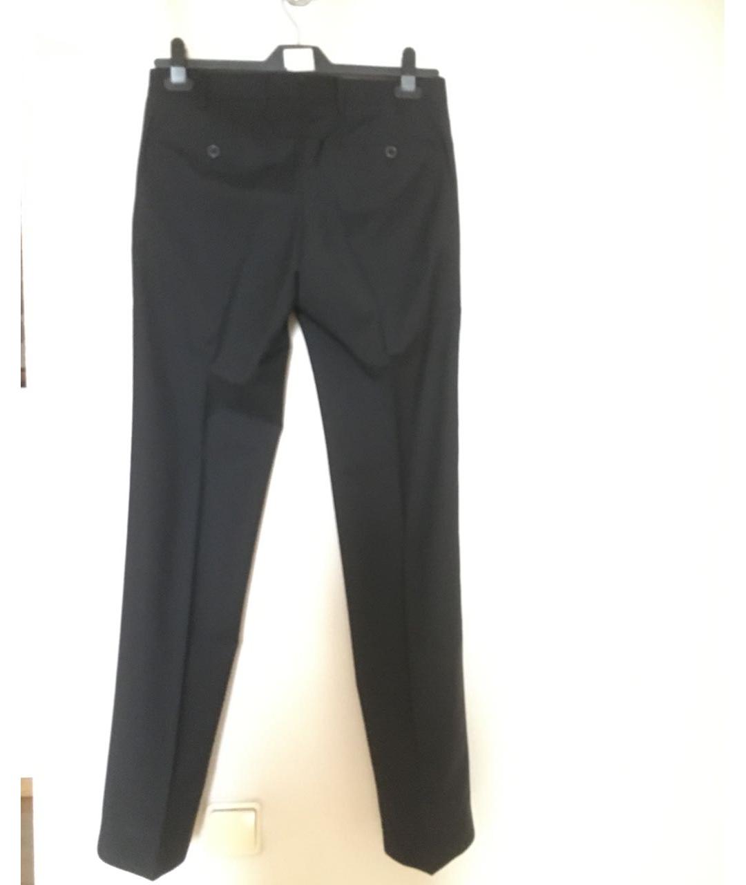 BILANCIONI Черные шерстяные классические брюки, фото 2
