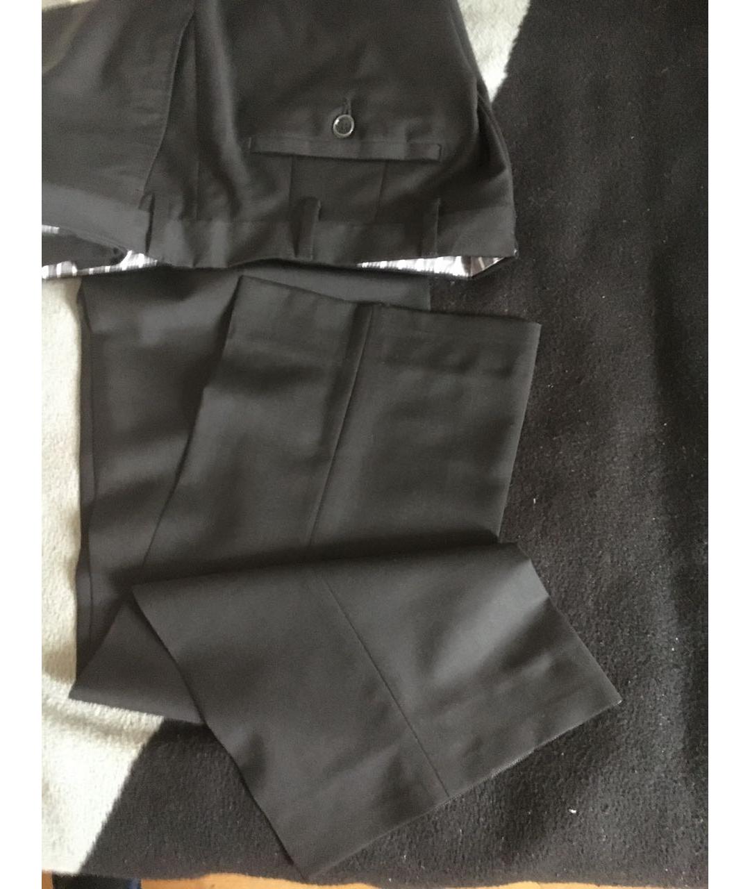BILANCIONI Черные шерстяные классические брюки, фото 6