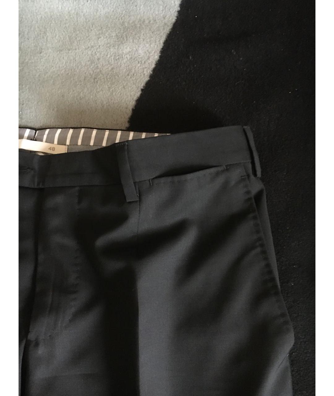 BILANCIONI Черные шерстяные классические брюки, фото 5