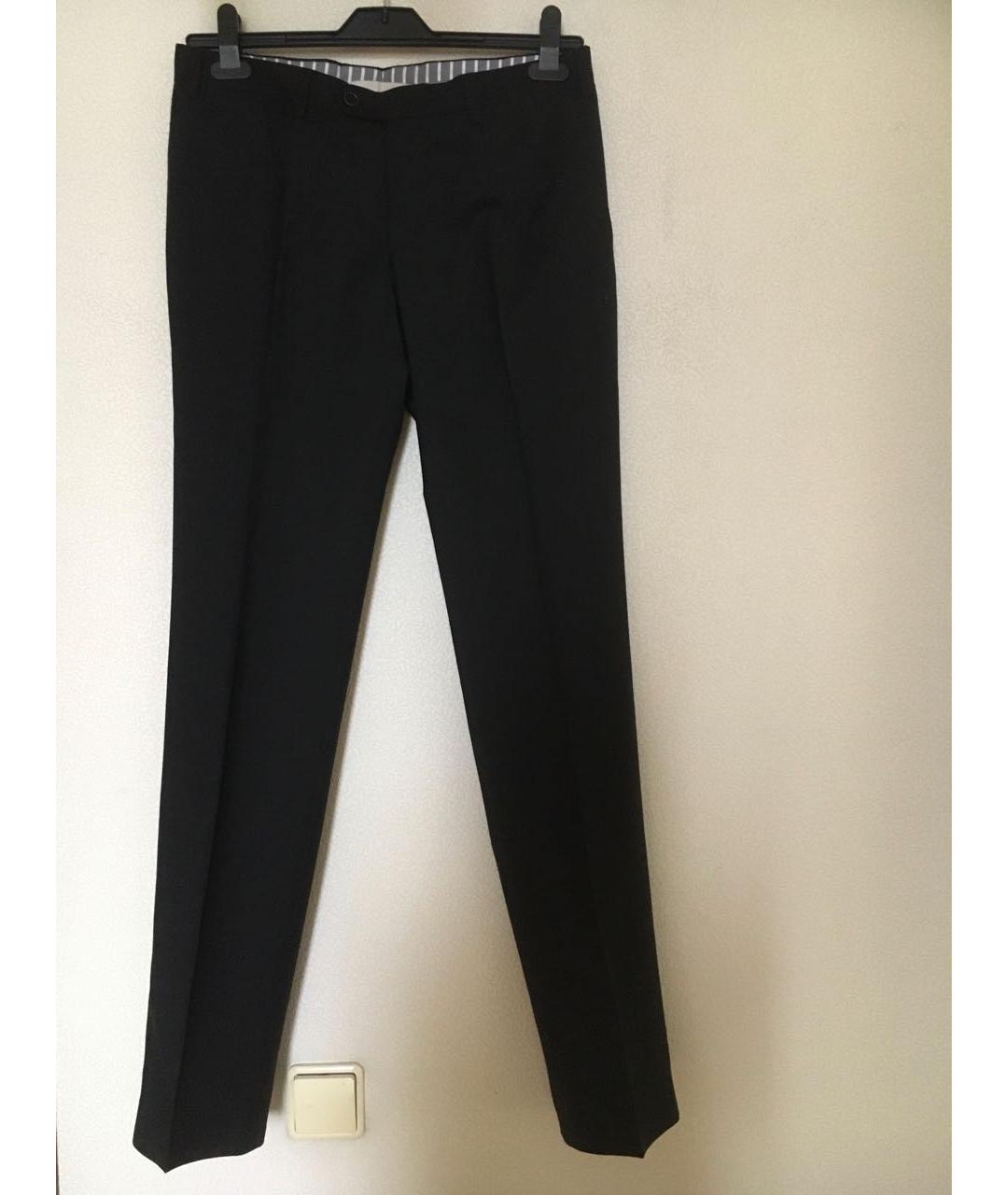 BILANCIONI Черные шерстяные классические брюки, фото 7
