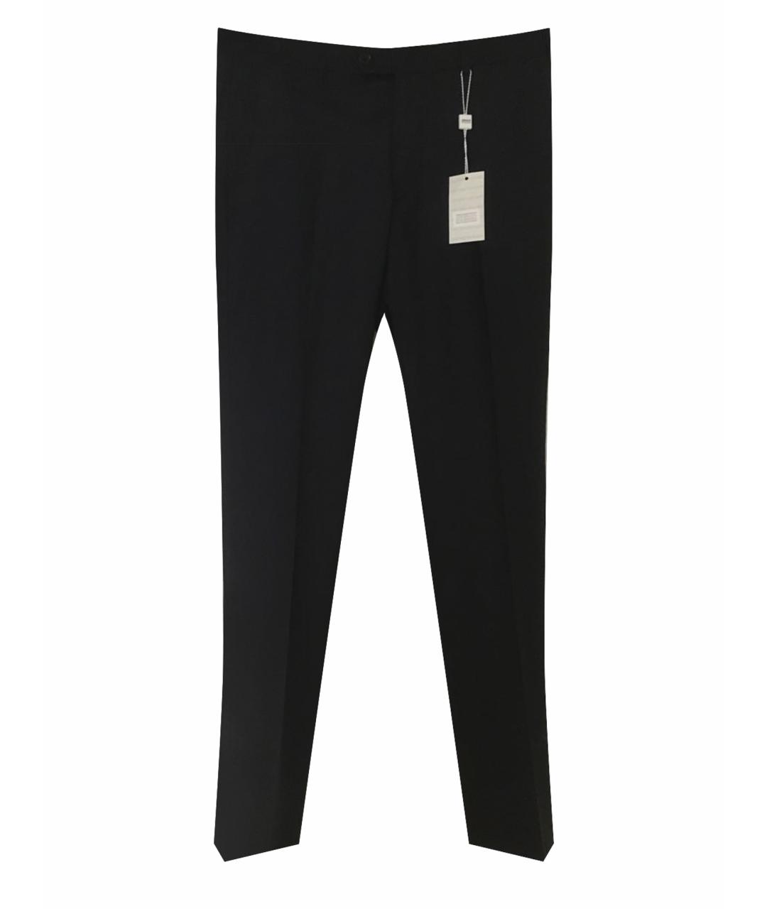 ARMANI COLLEZIONI Черные шерстяные классические брюки, фото 1