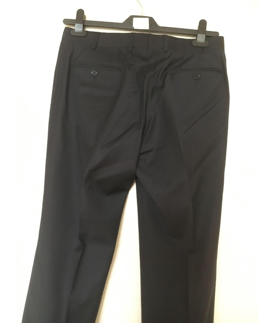 ARMANI COLLEZIONI Черные шерстяные классические брюки, фото 2