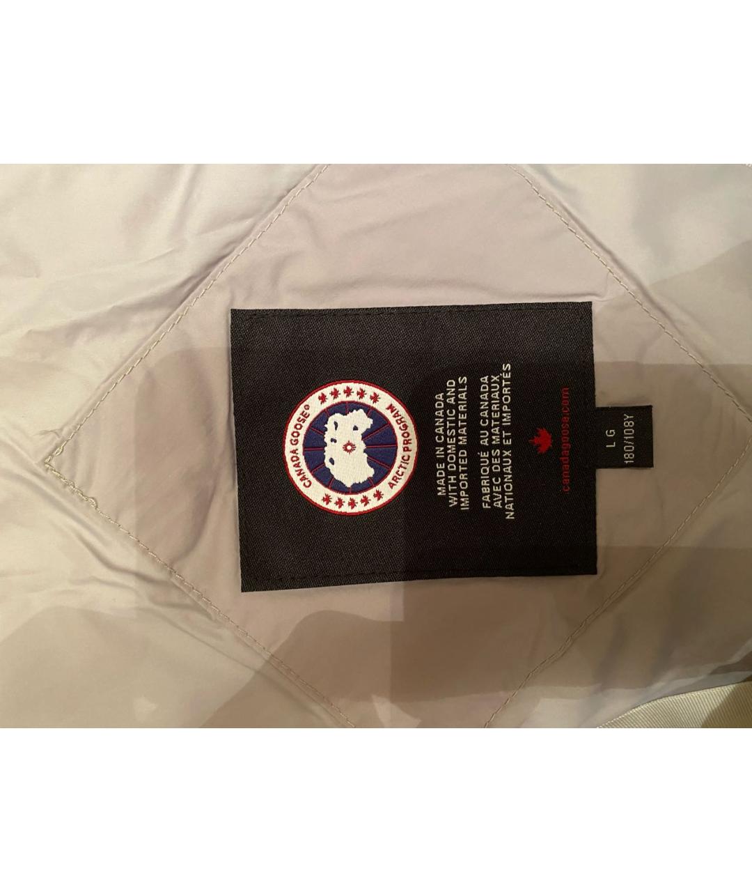 CANADA GOOSE Серый полиамидовый пуховик, фото 5