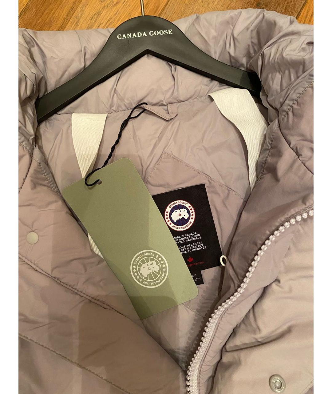 CANADA GOOSE Серый полиамидовый пуховик, фото 3